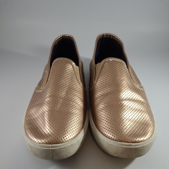Charles Albert Ladies Slip On Flats Gold Size 8 Bronze Copper - Picture 2 of 7